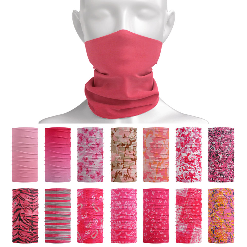 Running Gear Autumn - Bandana da esterno rosa senza cuciture